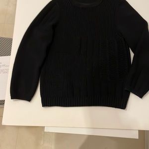 Men’s 100%  wool black sweater by Barney’s Co-Op. Sz M, made in Italy , crewneck